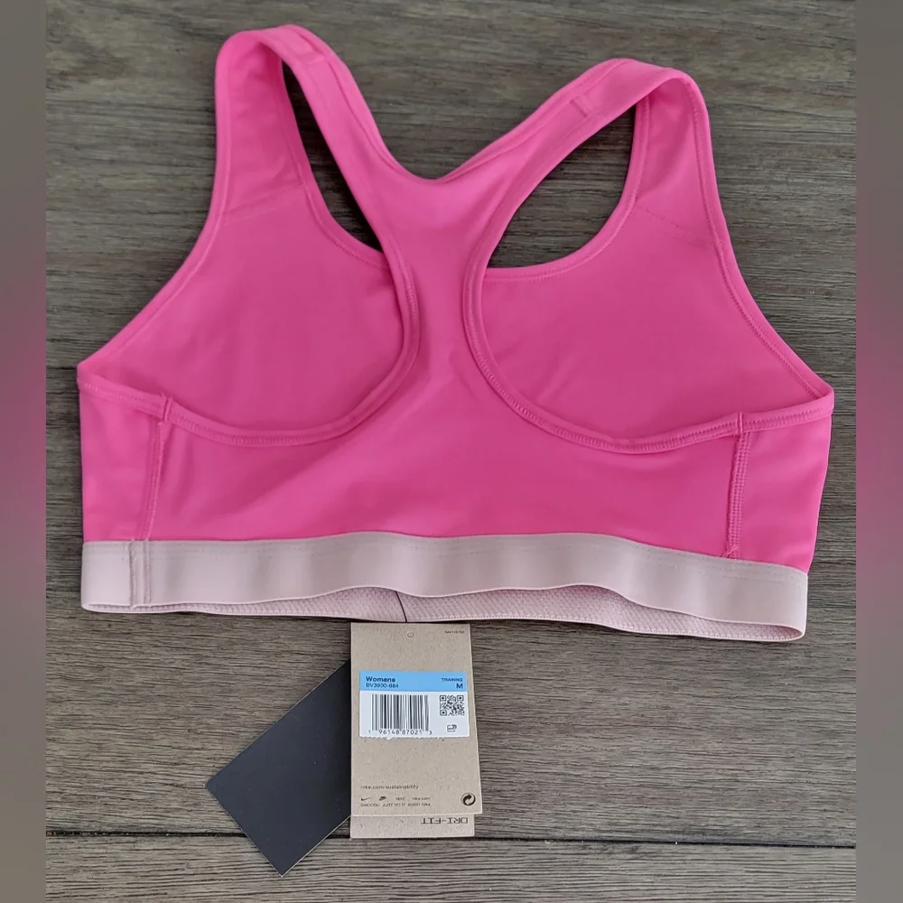 Nike Swoosh Women's Sports Bra, Pink, Size M - Picture 7 of 10